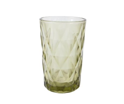 Korkea juomalasi CORAL 350ml, D8xK12cm, vihreä
