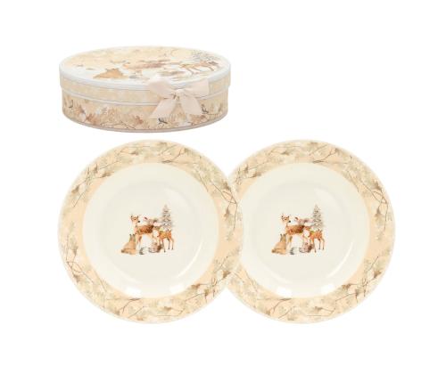 Lautaset MIA DEER 2kpl D20cm, lahjapakkauksessa