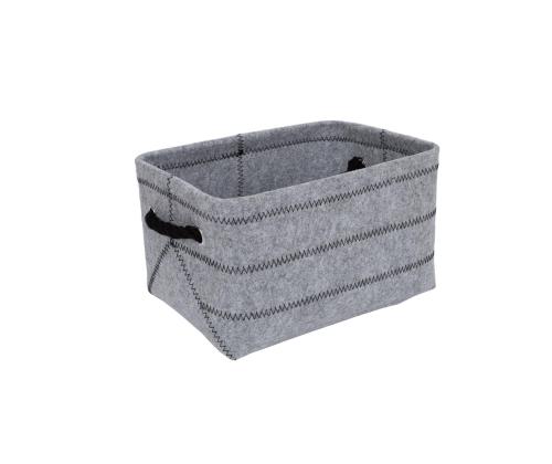 Laatikko MAX FELT-4, 32x23x18cm, vaaleanharmaa huopa