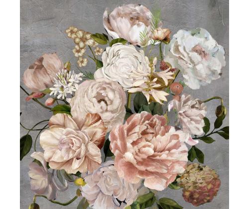 Öljymaalaus 100x100cm, kukkakimppu