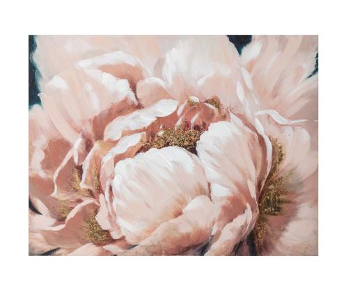 Öljymaalaus 75x100cm, vaaleanpunainen kukka