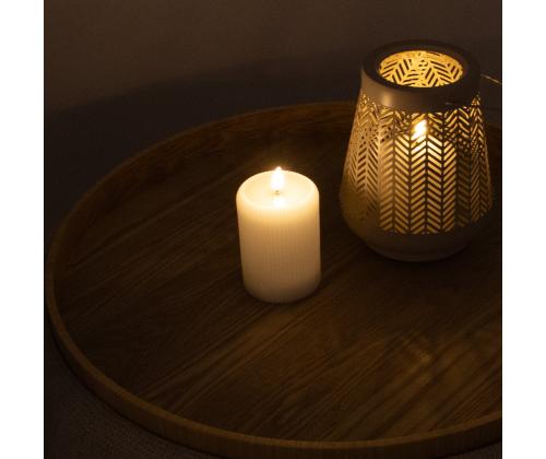 LED-kynttilä WINGS WENDY D7,5xH10cm valkoinen, ajastin 6h