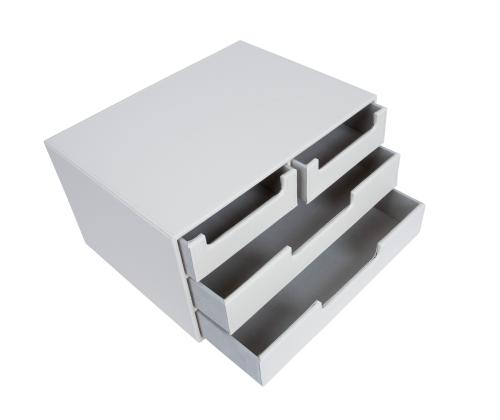 Asiakirjalaatikosto WILMA 34x26x18,5cm, valkoinen