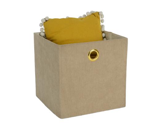 Laatikko LIDO LEO 30x30xH30cm, beige sametti