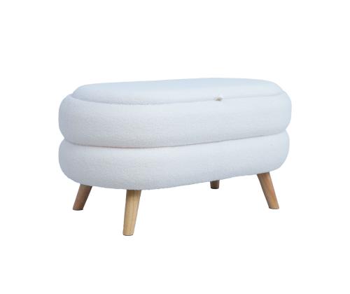 Pöytä HANA 87x48,5xH46cm, valkoinen, säilytystilalla varustettuna