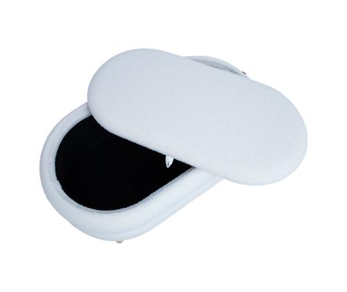 Pöytä HANA 87x48,5xH46cm, valkoinen, säilytystilalla varustettuna