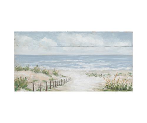 Öljyvärimaalaus 70x140cm, tie rantaan