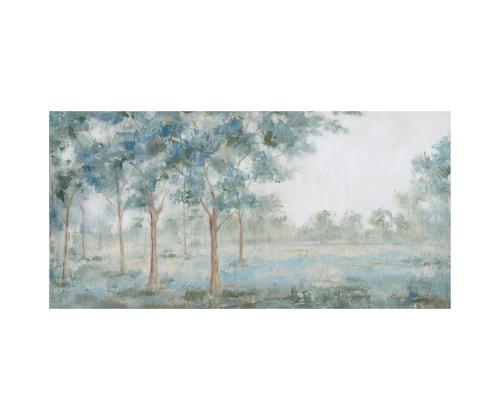 Öljymaalaus 70x150cm, vihreät puut