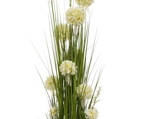 Tekokukka IN GARDEN H120cm, valkoinen hyasintti, ruohonvihreitä ruukussa