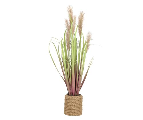 Tekokasvi IN GARDEN H70cm, tummanruskeat ruohonkorvat ruukussa