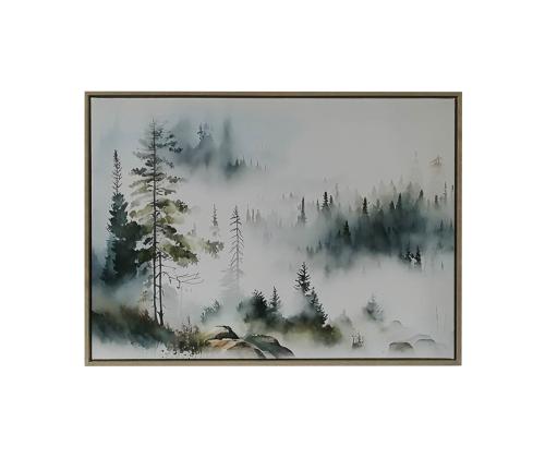 Seinäkuva WALLY 45x60cm, sumuinen metsä