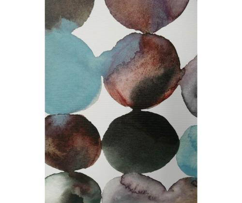 Taustakuva WALLY 60x60cm, sininen abstrakti ympyrät