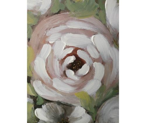 Taustakuva WALLY 60x60cm, valkoiset kukat