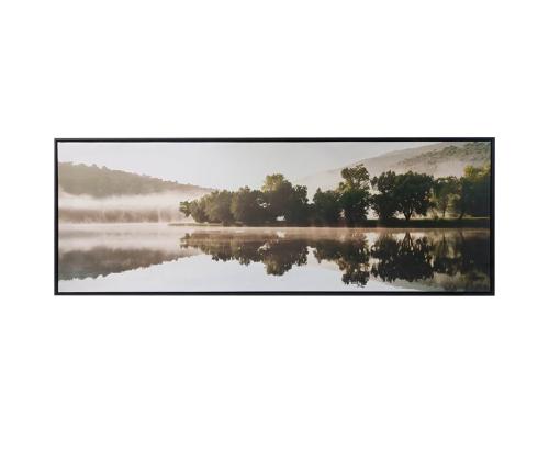 Taustakuva WALLY 50x140cm, sumu järvellä