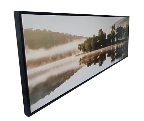 Taustakuva WALLY 50x140cm, sumu järvellä