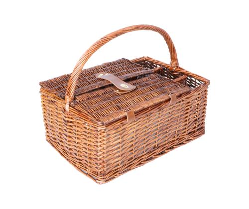 Piknik-kori GINO 4:lle 46x33xH22/40cm, kahvallinen
