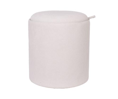 Tambuuri/pöytä HIRO D39xH44cm, valkoinen, säilytystilalla varustettuna