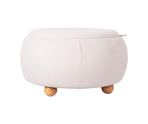 Astia/pöytä HIRO D67xH38cm, valkoinen, säilytystilalla varustettuna