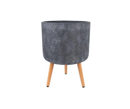 Kukkaruukku EDEN K37xK30cm, jaloissa, tummanharmaa