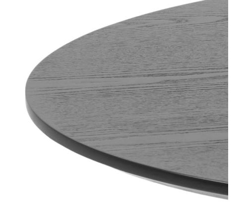 Baaripöytä IBIZA, D60xH105cm, pöytälevy: viilutettu MDF, väri: musta saari, jalka: musta mattametalli