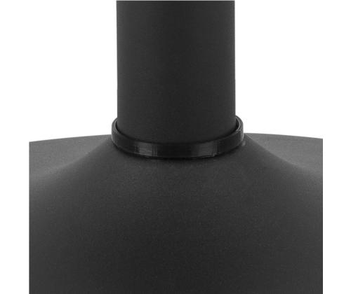 Baaripöytä IBIZA, D60xH105cm, pöytälevy: viilutettu MDF, väri: musta saari, jalka: musta mattametalli