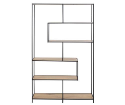 Hylly SEAFORD 114x35xH185cm, tammi, huonekalulevy, metalli
