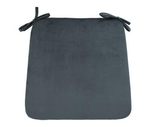 Tuolinpäällinen VELVET 39x39cm, harmaa, 100% polyesteri, kangas 316