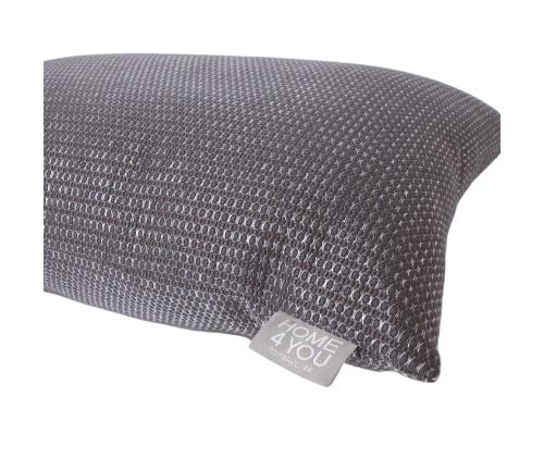 Tyyny MITSU-MITSU 30x50cm vetoketjulla, tummanruskea ja hopea, 50% puuvillaa, 50% polyesteriä, kangas 304