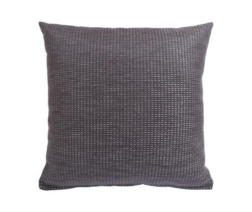 Tyyny MITSU-MITSU, 45x45cm vetoketjulla, tummanruskea ja hopea, 50% puuvillaa, 50% polyesteriä, kangas 304