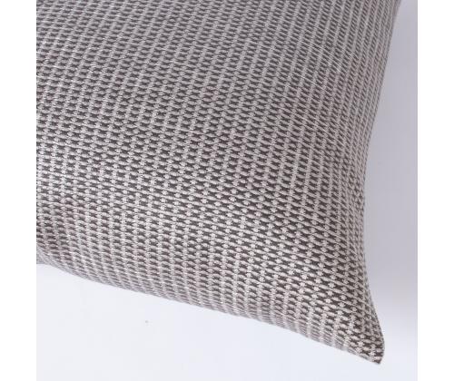 Tyyny MITSU-MITSU, 45x45cm vetoketjulla, harmaa ja hopea, 50% puuvillaa, 50% polyesteriä, kangas 305
