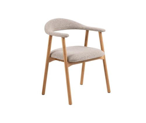 Tuoli ADDI kahvoilla, beige, 56x54xH75,5cm, solkikangas, solkikangas