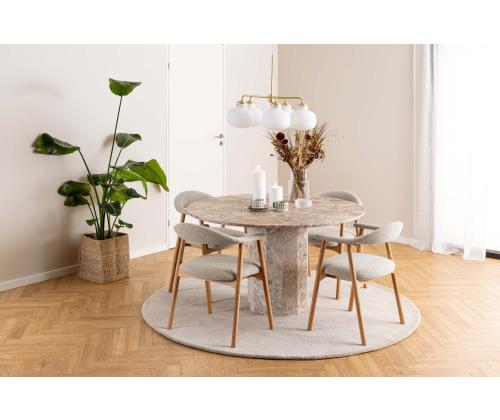 Tuoli ADDI kahvoilla, beige, 56x54xH75,5cm, solkikangas, solkikangas