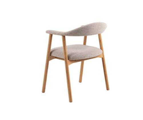Tuoli ADDI kahvoilla, beige, 56x54xH75,5cm, solkikangas, solkikangas