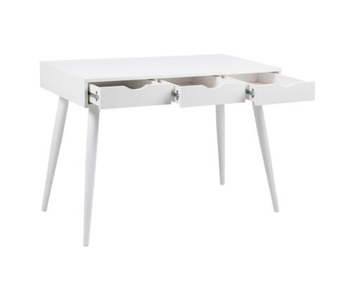 Työpöytä NEPTUN 110x50xH77cm, valkoinen, melamiinilevy, metallia