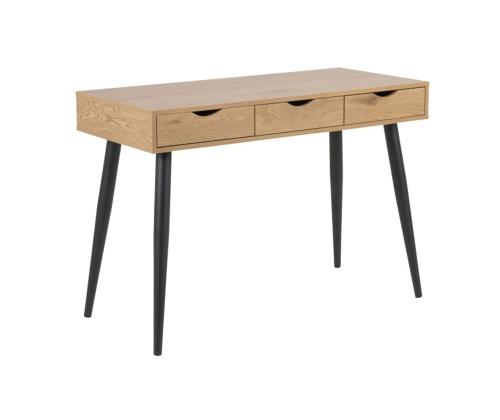 Työpöytä NEPTUN 110x50xH77cm, tammi, melamiinilevy, metalli