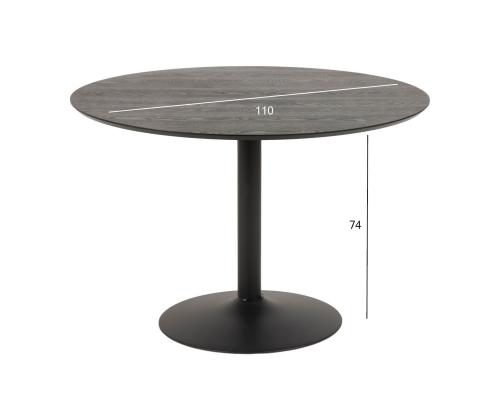 Ruokapöytä IBIZA D110xH74cm, musta