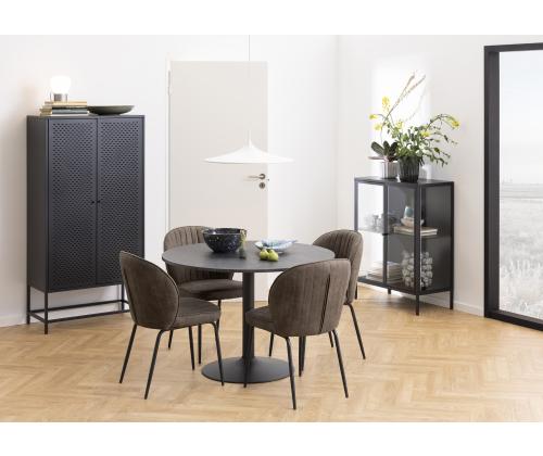 Ruokapöytä IBIZA D110xH74cm, musta marmori