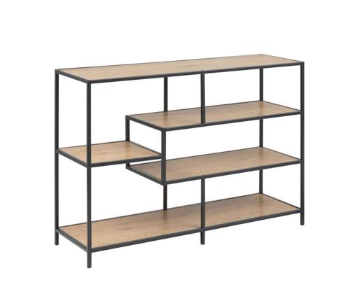 Hylly SEAFORD 114x35xH78cm, tammi, huonekalulevy, metalli