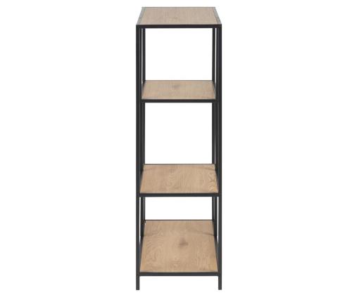 Hylly SEAFORD 77x35xH114cm, tammi, huonekalulevy, metalli