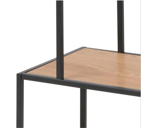 Hylly SEAFORD 77x35xH114cm, tammi, huonekalulevy, metalli