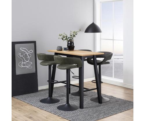 Baaripöytä CHARA 117x58xH105cm, tammi/musta