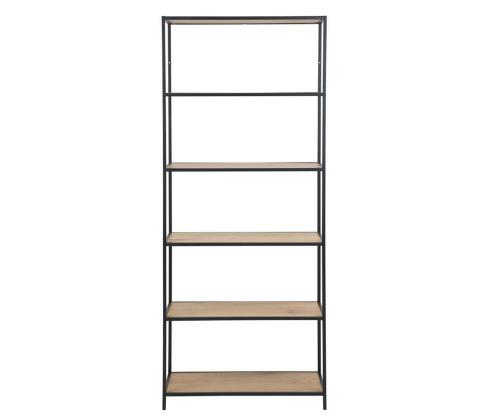 Hylly SEAFORD 77x35xH185cm, tammi, huonekalulevy, metalli
