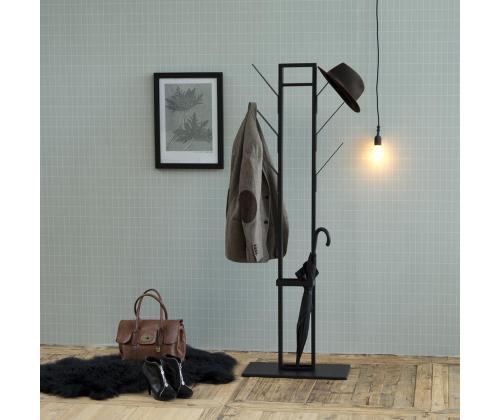 Lattiateline VINSON, sateenvarjonpidikkeellä, 56x28xH165cm, musta