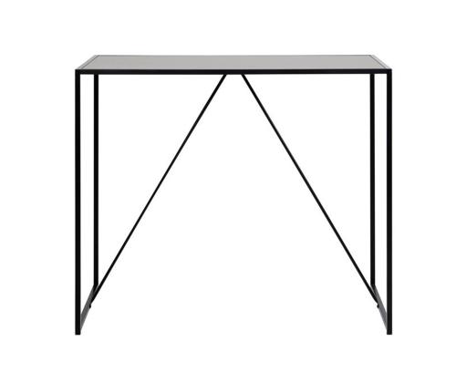 Baaripöytä SEAFORD 120x60xH105cm, pöytälevy: musta saarimelamiini, runko: musta metalli