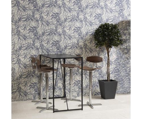 Baaripöytä SEAFORD 120x60xH105cm, pöytälevy: musta saarimelamiini, runko: musta metalli