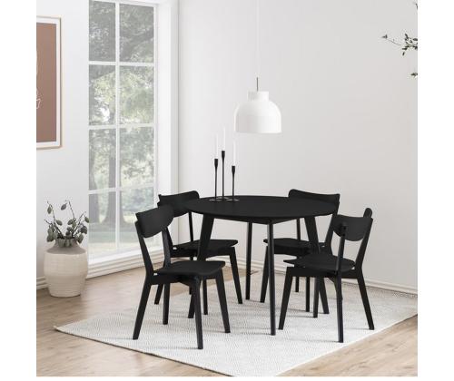 Ruokapöytä ROXBY, D105xH76cm, musta