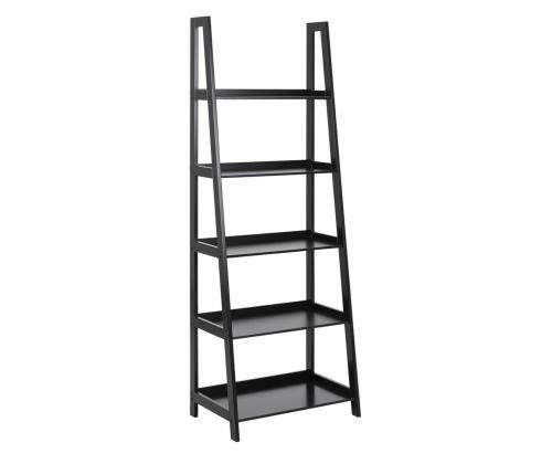 Hylly WALLY 63x40xH180cm, 5 hyllyä, musta