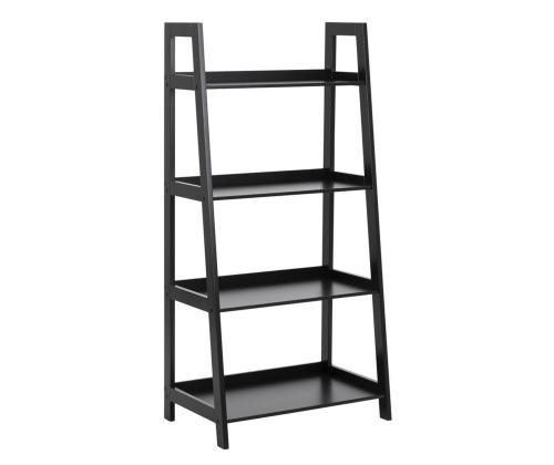 Hylly WALLY 63x40xH130cm, 4 hyllyä, hyllylevy ja runko: MDF, väri: musta, viimeistely: maalattu