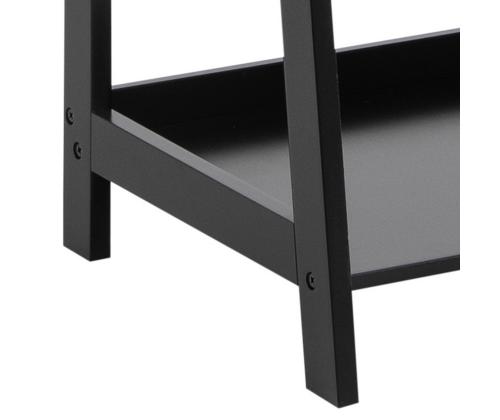 Hylly WALLY 63x40xH130cm, 4 hyllyä, hyllylevy ja runko: MDF, väri: musta, viimeistely: maalattu