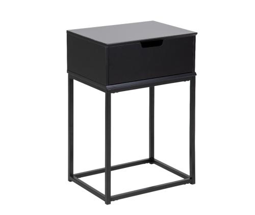 Yöpöytä MITRA 40x30xH61,5cm, musta/metalli